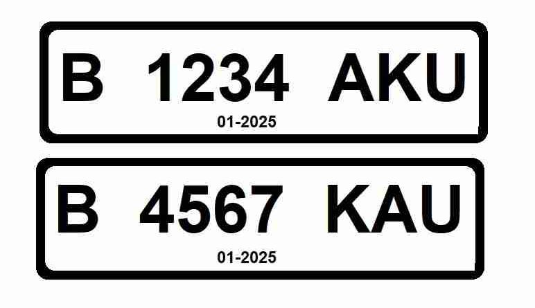 plat nomor putih