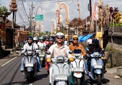 Ratusan Bikers Muda Bali Hangout Bareng Yamaha Grand Filano Hybrid dan Baskara Mahendra