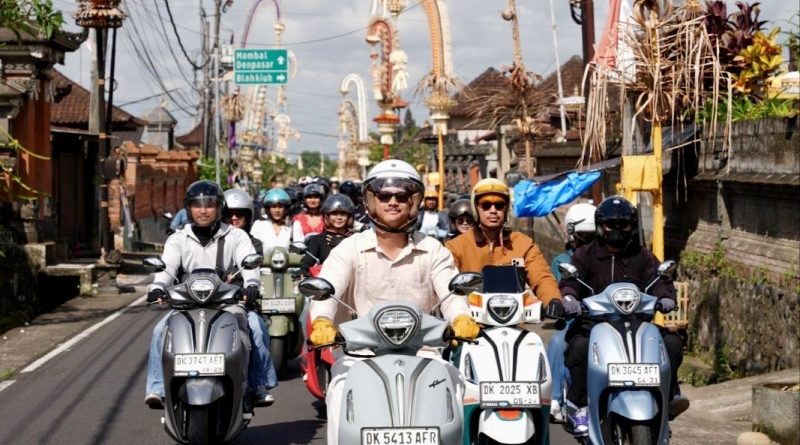 Ratusan Bikers Muda Bali Hangout Bareng Yamaha Grand Filano Hybrid dan Baskara Mahendra